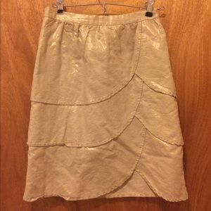 Edme & Esyllte tulip skirt in champagne gold sz 4